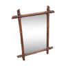 Wooden barber mirror