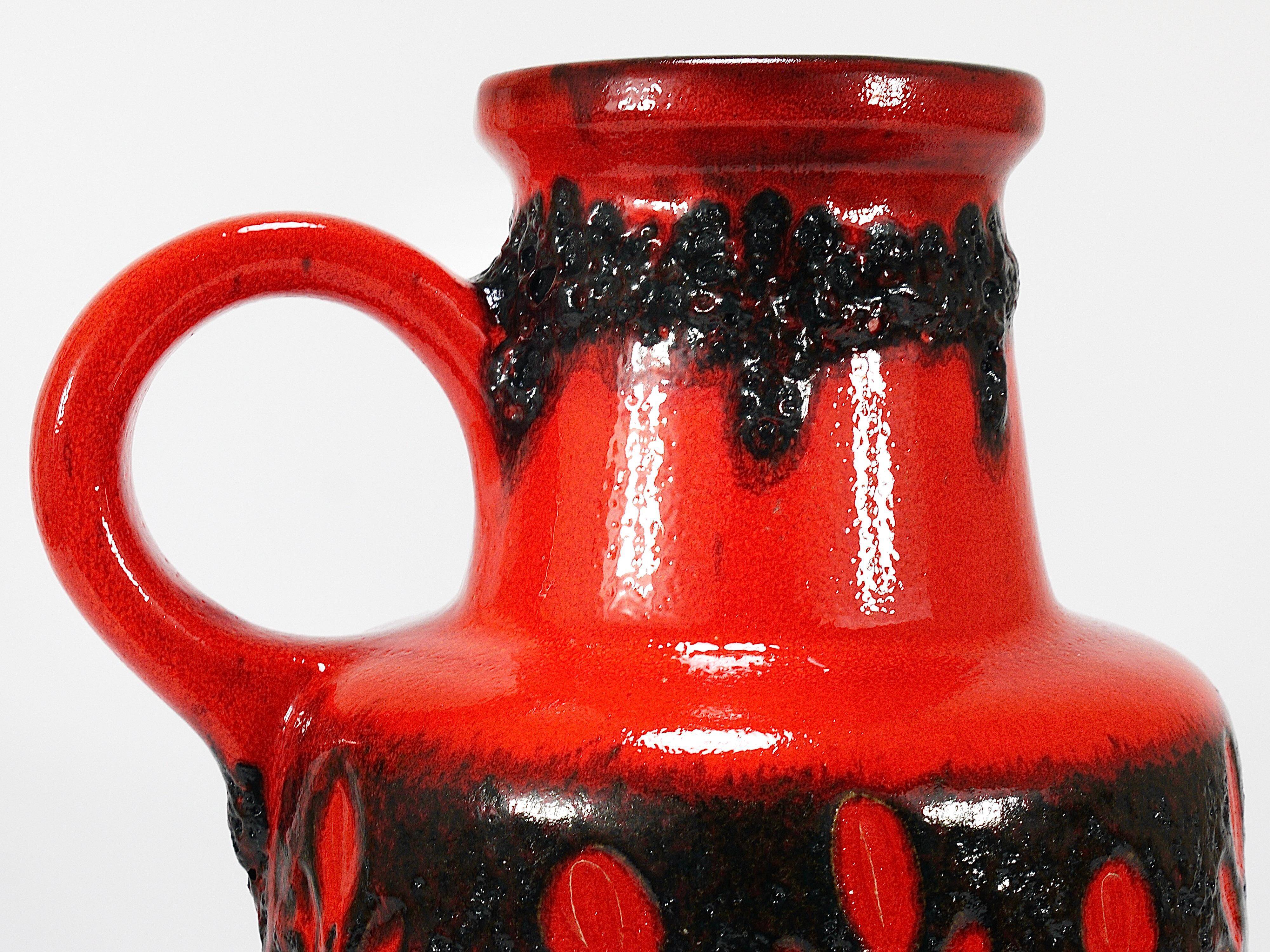 Large Ceramic Art Vase "Fat Lava" by Scheurich, West Germany, 1970s