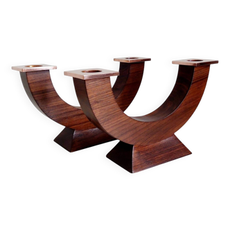 Paire de bougeoirs Art Déco