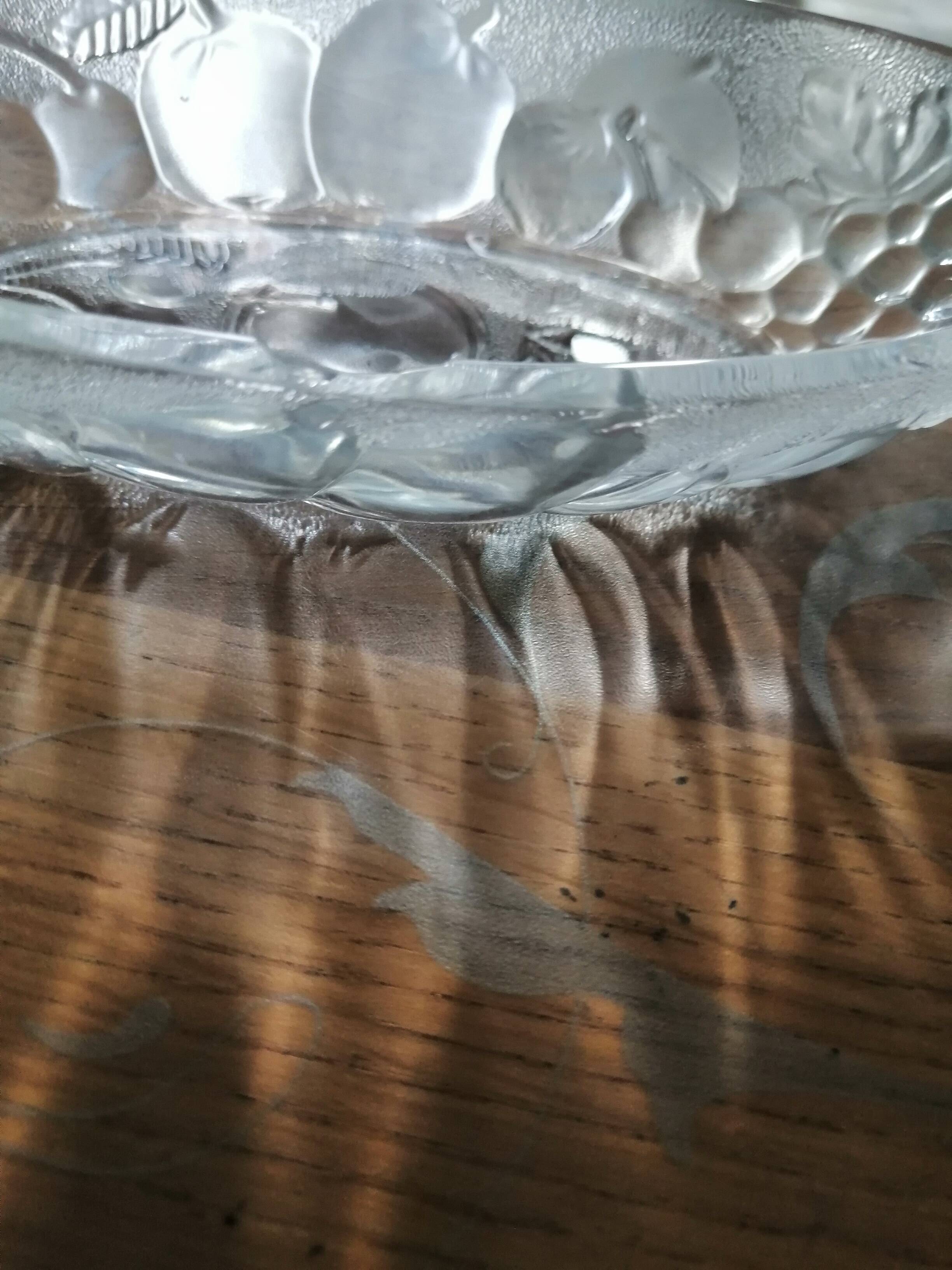 set of 12 vintage transparent glass banana split bowls