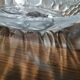 set of 12 vintage transparent glass banana split bowls