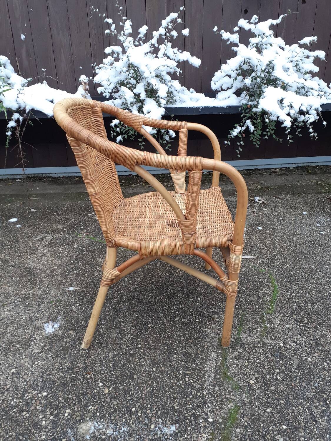 Wicker armchair