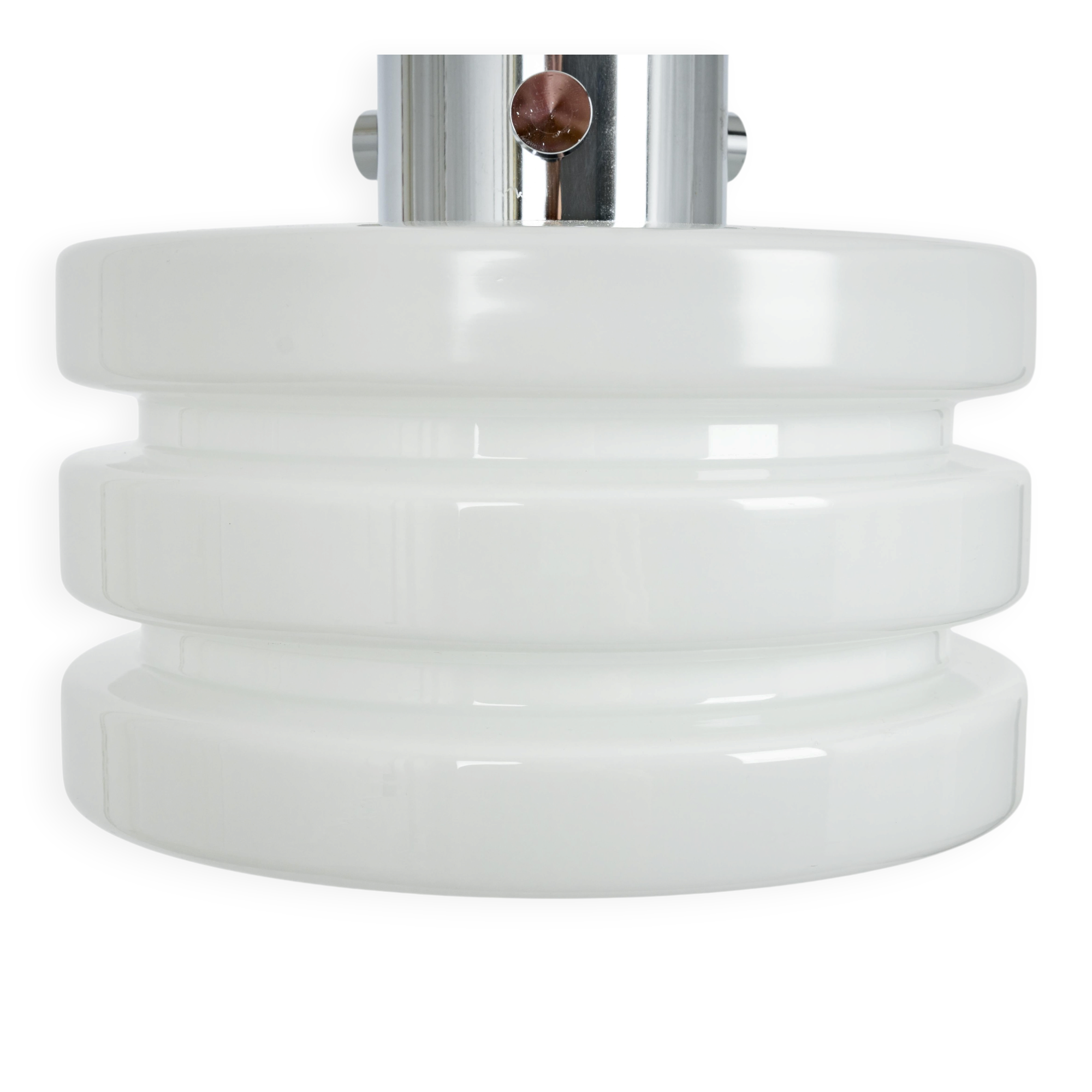 Opal glass pendant lamp by Limburg, Germany, 1960s