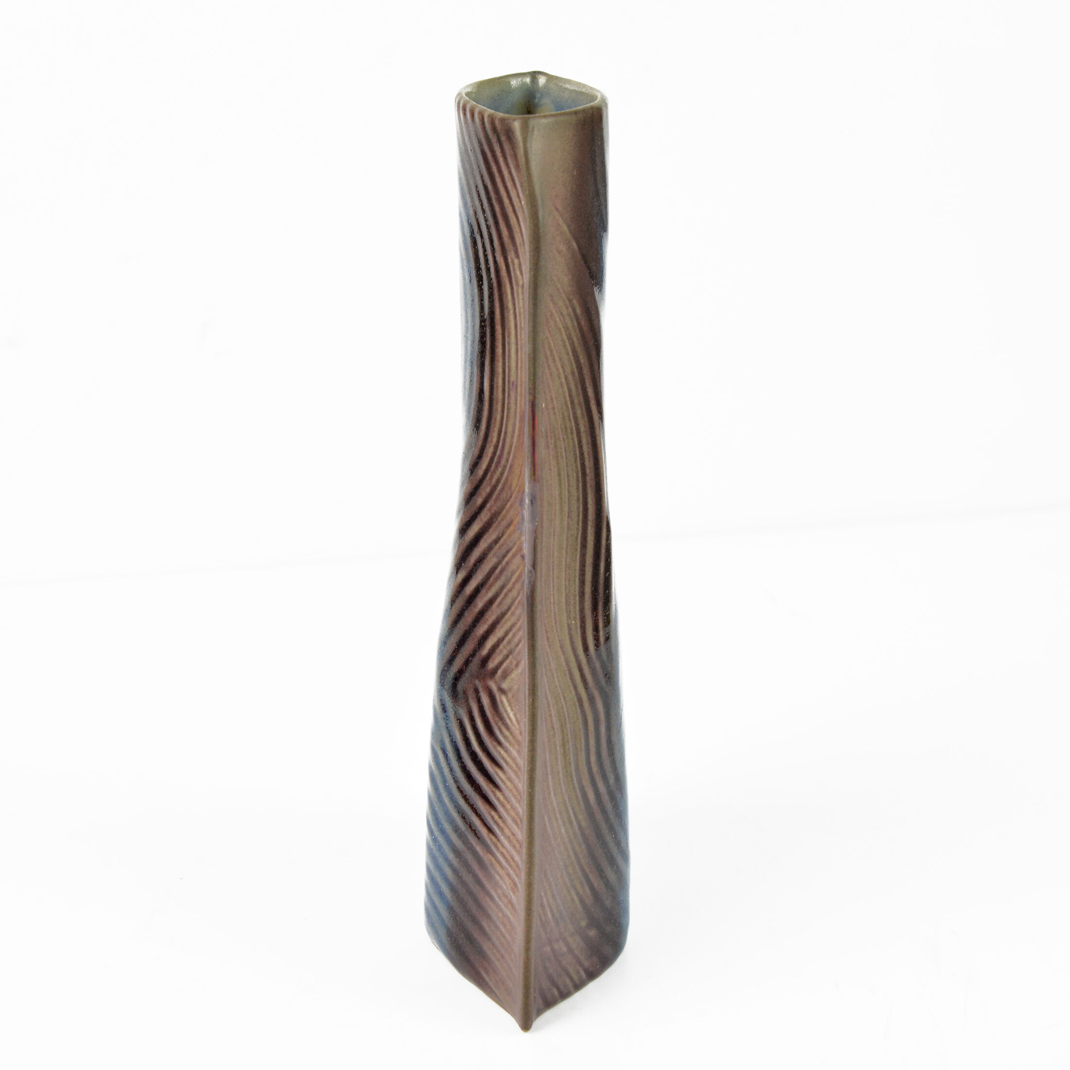 1985 organic modern ceramic vase designed by Johann Van Loon Rosenthal studio-line, Germany