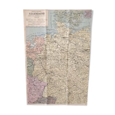 Carte ancienne Allemagne 49x32cm édition Blondel 1943