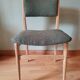 Green boucle Scandinavian chairs