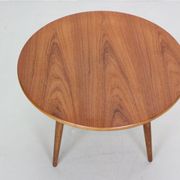 Table basse ronde scandinave en teck moderne, Danemark des années 1960