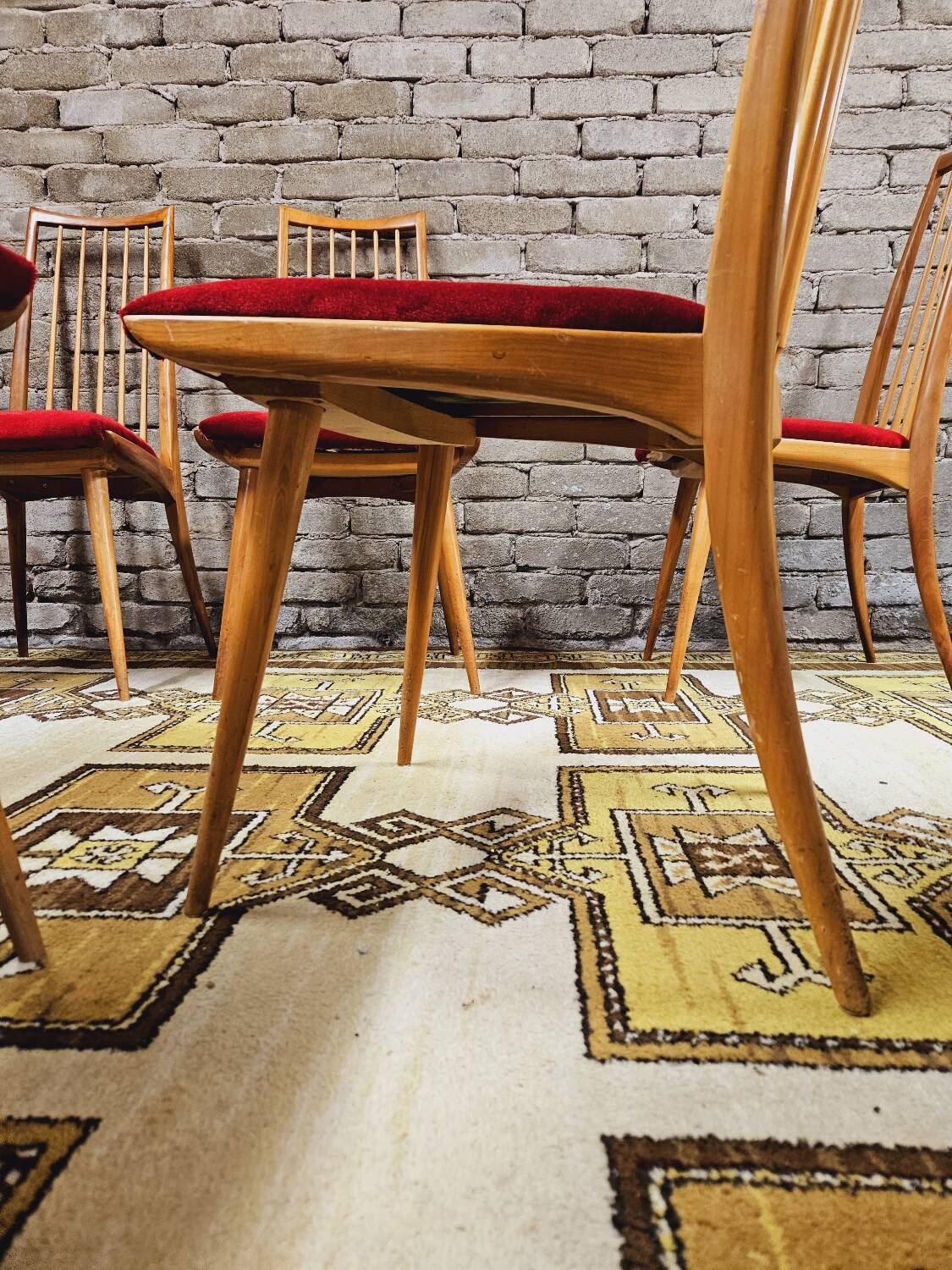 Set of 6 teak chairs by Ernst Martin Dettinger 1960