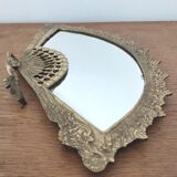 Miroir biseauté éventail laiton 38x20cm