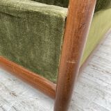 Scandinavian teak bench bed 140