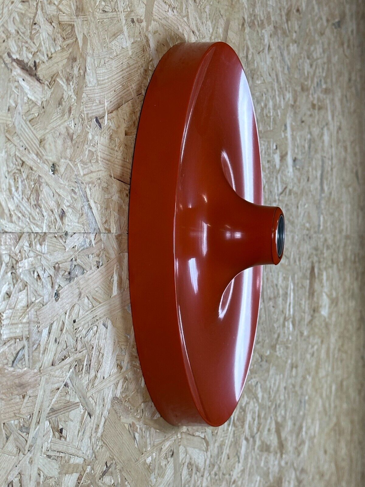 60s 70s discus wall lamp Teka Orange Space Age design aluminum metal