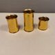 3 beautiful candle holders in 24 carat gold plating.  From Danish Altecco.