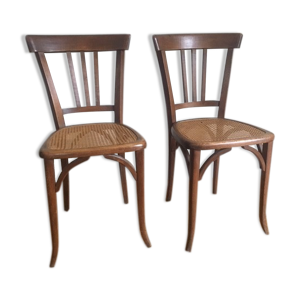 paire chaises cannées