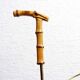 Vintage brass umbrella stand, bamboo handle