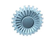Round silver wall mirror