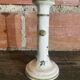 Antique Moustiers Candlestick, White Ceramic, Vintage Painted Decor #C875