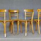 4 baumann chairs 1960 wooden bistro "linoleum"