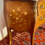 Chest of drawers Frying pan with floral decoration Louis XV style