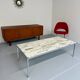Florence Knoll 70s vintage metal marble coffee table