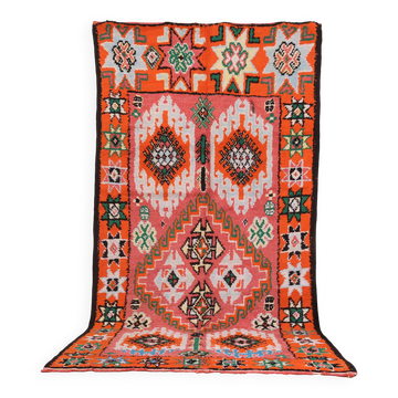 Tapis marocain vintage coloré 150 x 305 cm, tapis en laine berbère, tapis bohème