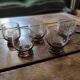 5 Verres fumés gravés — 70’s