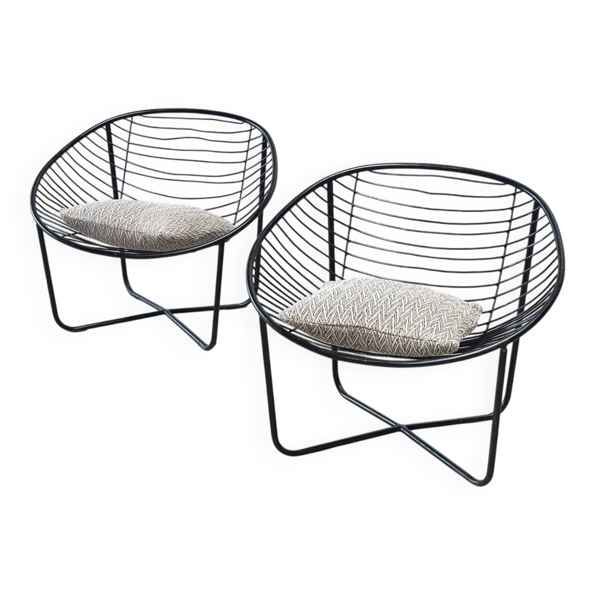 Ensemble de deux chaises longues des années 1950 par Jean Louis Bonnant