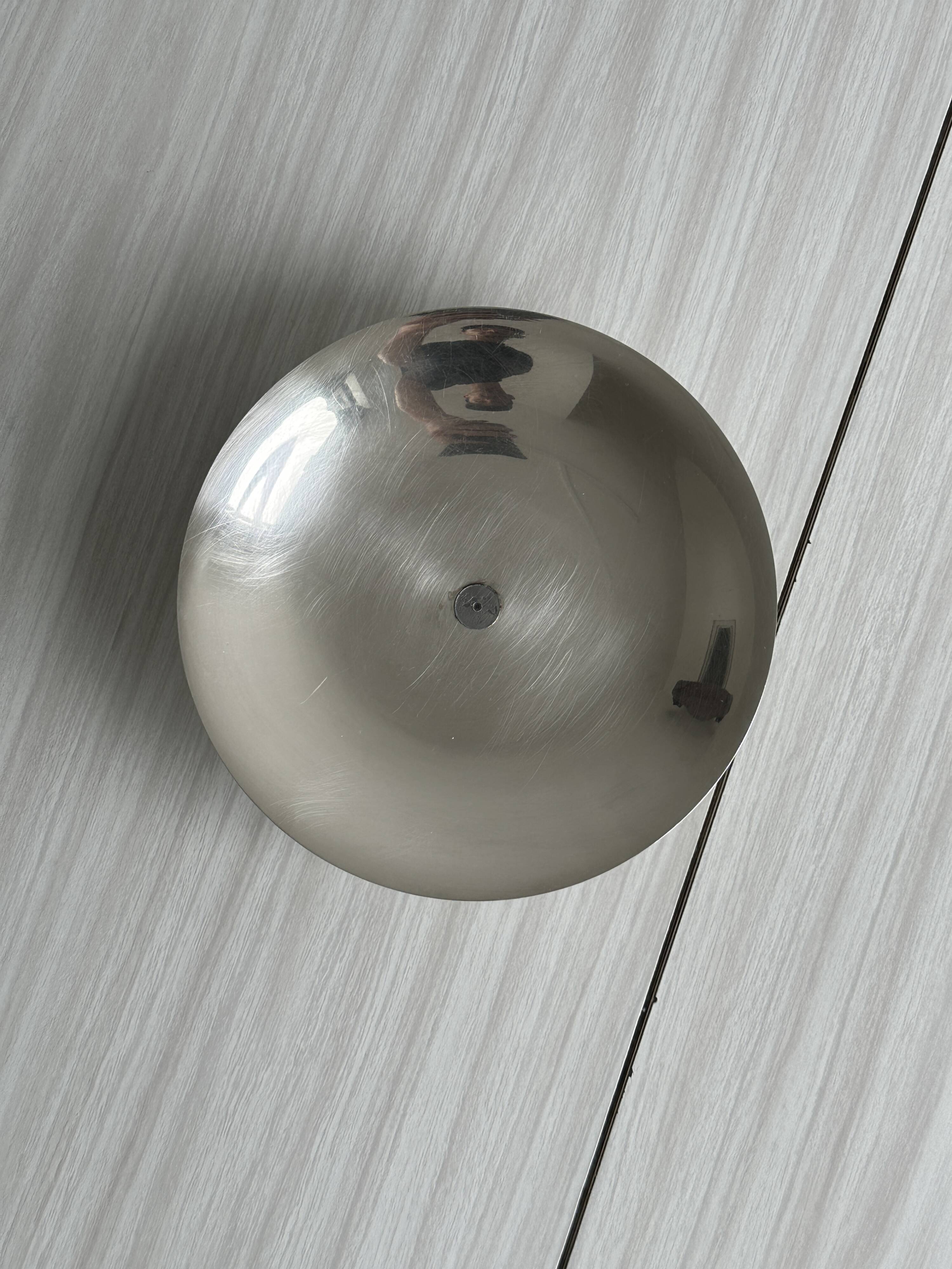 Shiny silver metal cup