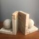 Pair of marble ball bookends