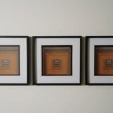 Triptych Vintage Optical Art - Victor Vasarely - 3 Frames 40