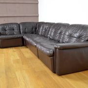 Modular vintage leather lounge from the 1970s/1980s