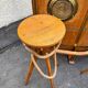 Bar and its 3 vintage stools, solid oak, nautical spirit.