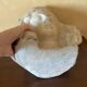 Sculpture ancienne en pierre visage de Bethsabee