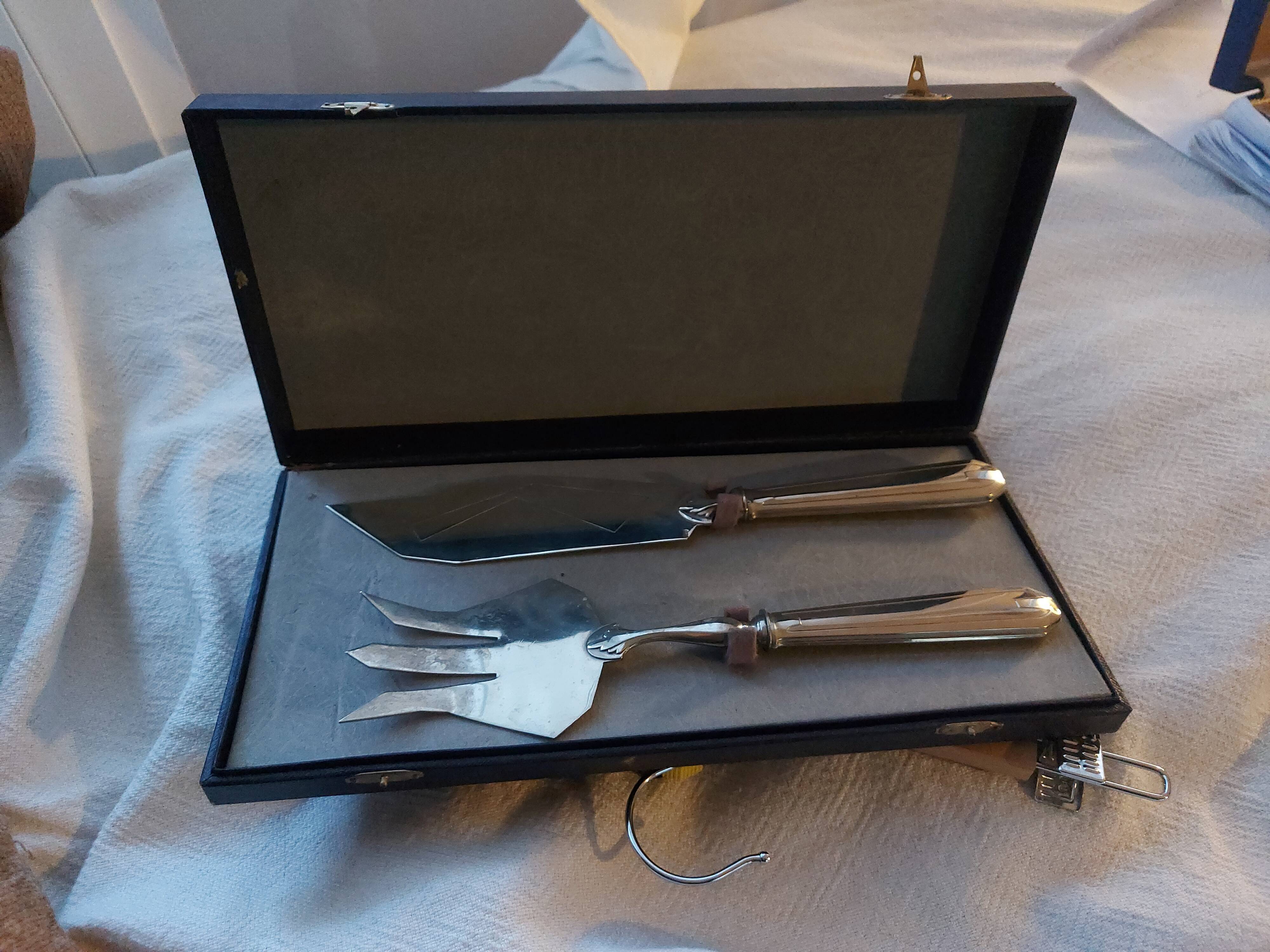 Art Deco fish service box