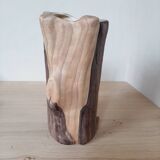 Vase Imitation Bois Mat Vintage