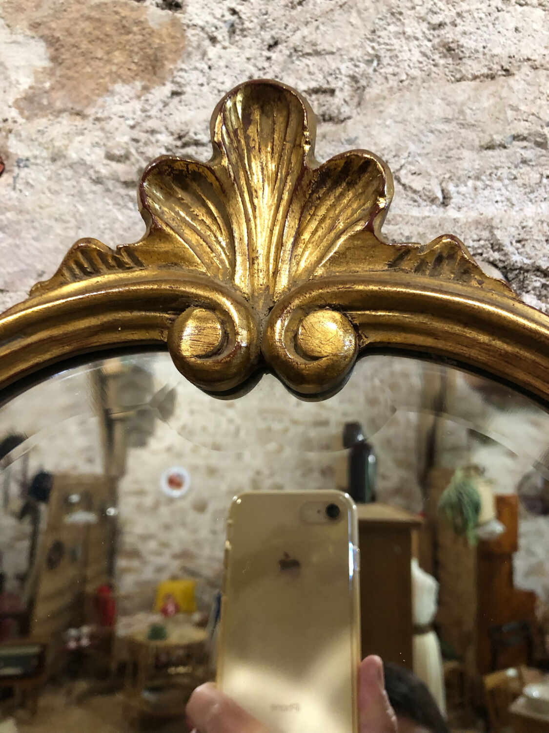 Baroque golden mirror