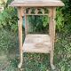 Antique stool - early 20th century - raw wood