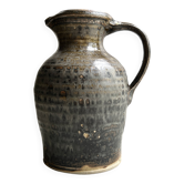 Grand carafe d'atelier brutaliste en grés émaillé et signé, vers 1970