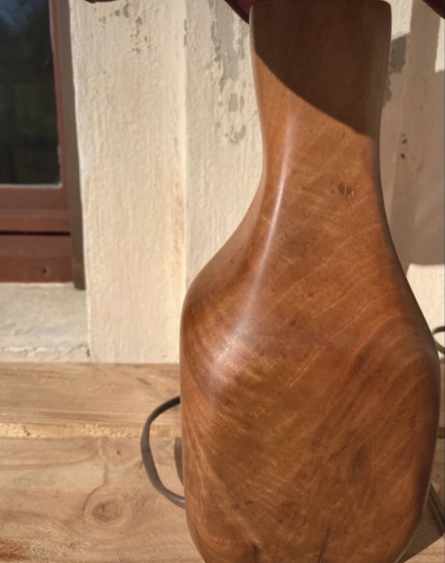 Pied de lampe design brutaliste Richard Lecompte