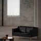 Mogens Hansen, mid-century 2-seater sofa, patinated black leather, 1970s.