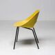 Rare yellow fibreglass tulip chair by Pierre Guariche for Steiner, 1950s.