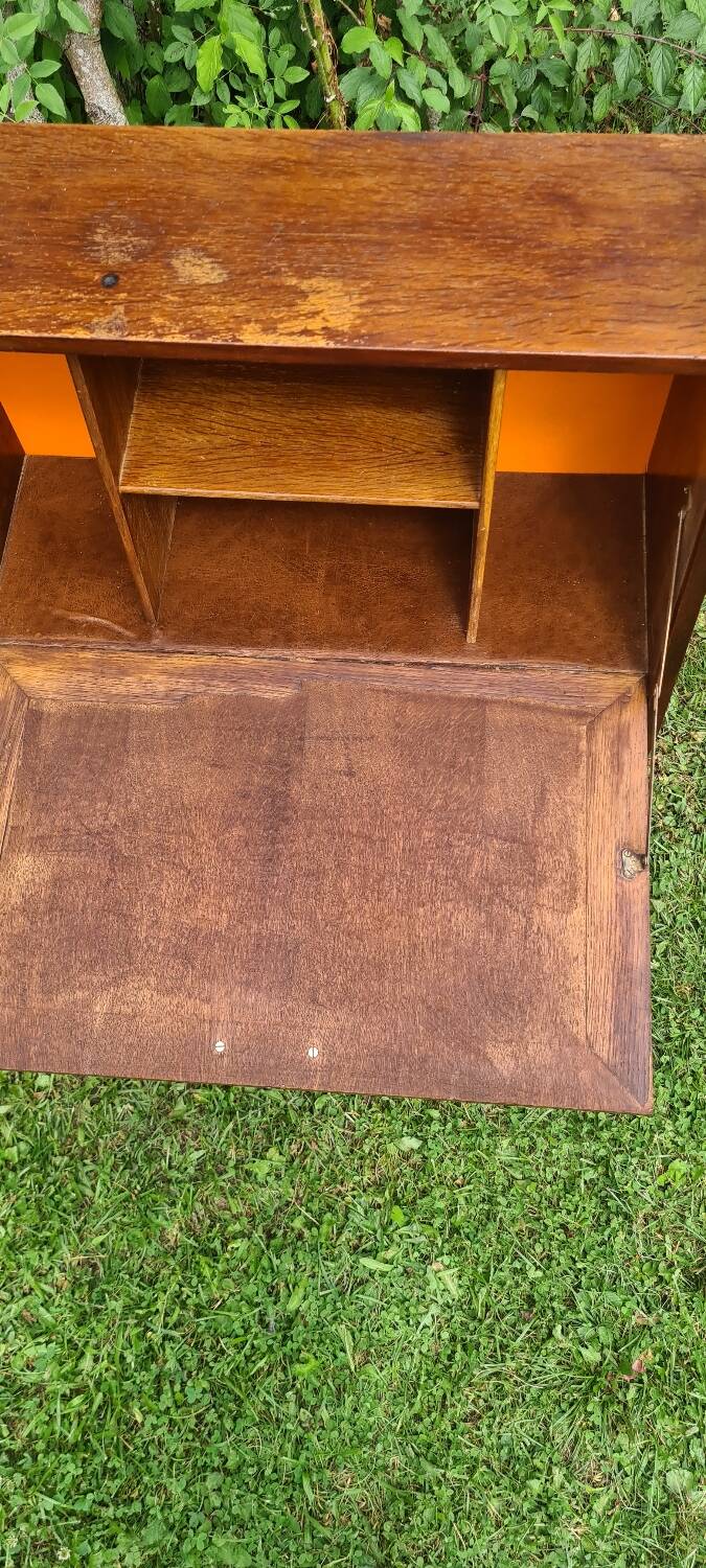 Small drop-leaf secretary and chair