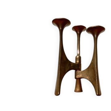 Mid-Century Brutalist Candleholder from Harjes, Germany, 1960s