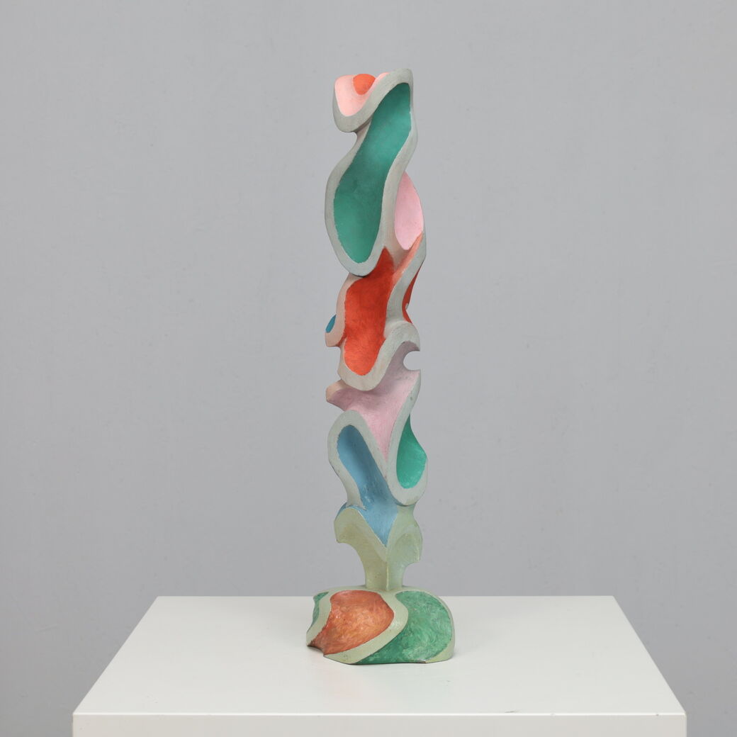 Modernist wooden sculpture, attributed to Ivan Stoyanov, Bulgaria, 1981