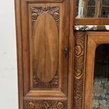 Art Deco buffet in solid walnut, 20th century.