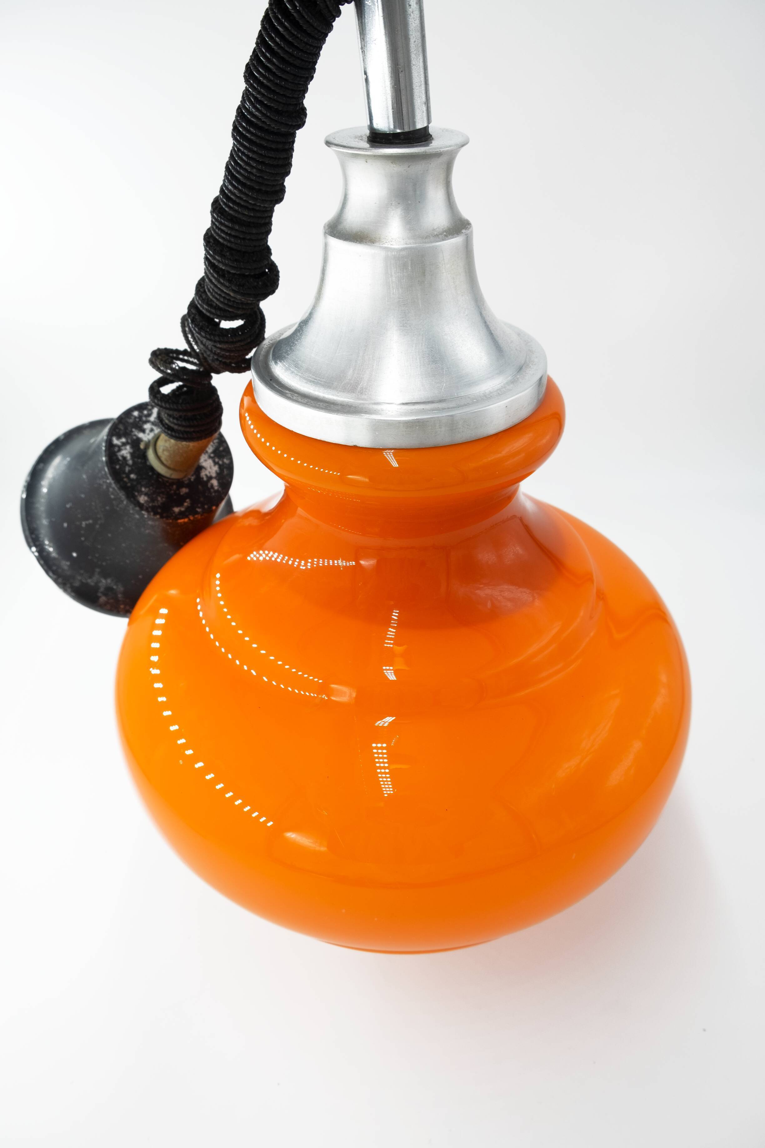Space Age Opaline Glass Pendant Light