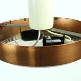 Copper and bohemian glass ceiling lights, Czechoslovakia, circa 1970