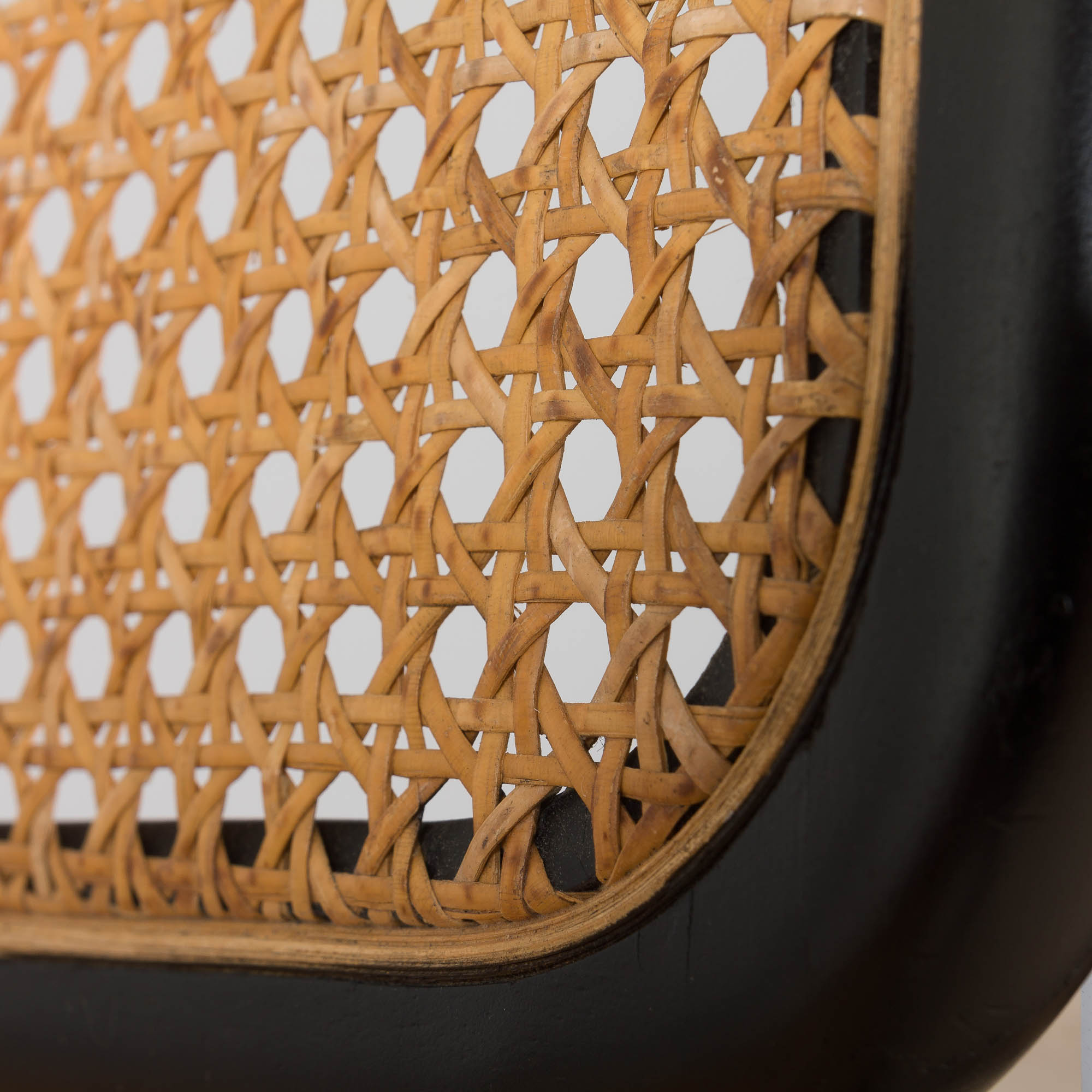 Black cesca chair by Marcel Breuer