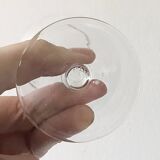 Set of 6 small armagnac glasses with golden rim