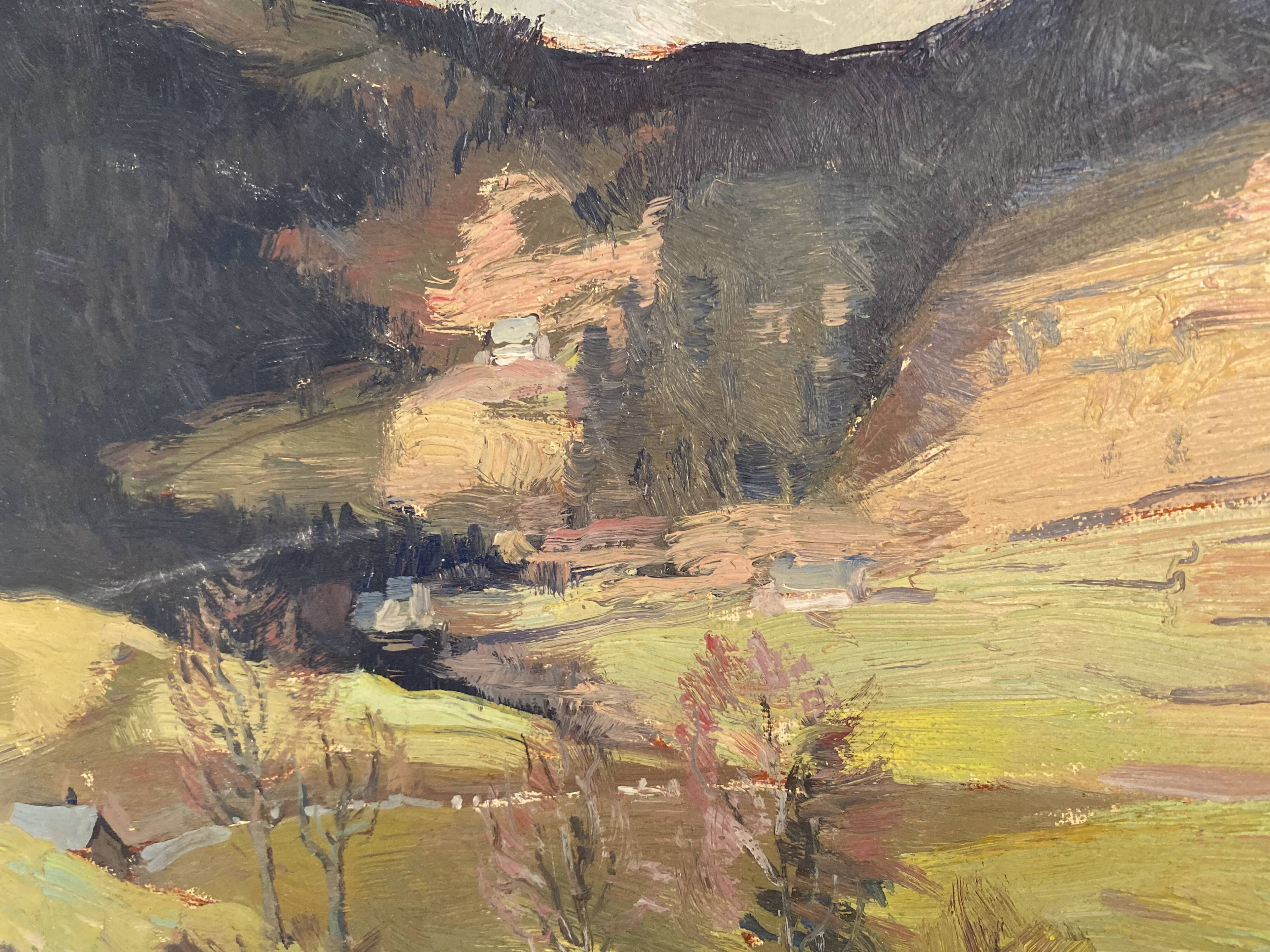 Landscape painting, oil painting 1947