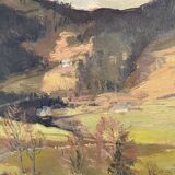 Landscape painting, oil painting 1947